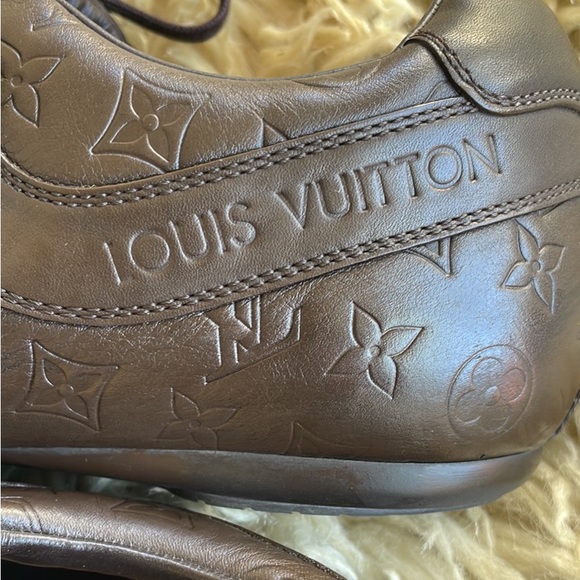 Authentic LV Embossed Leather Sneakers - Picture 2 of 6